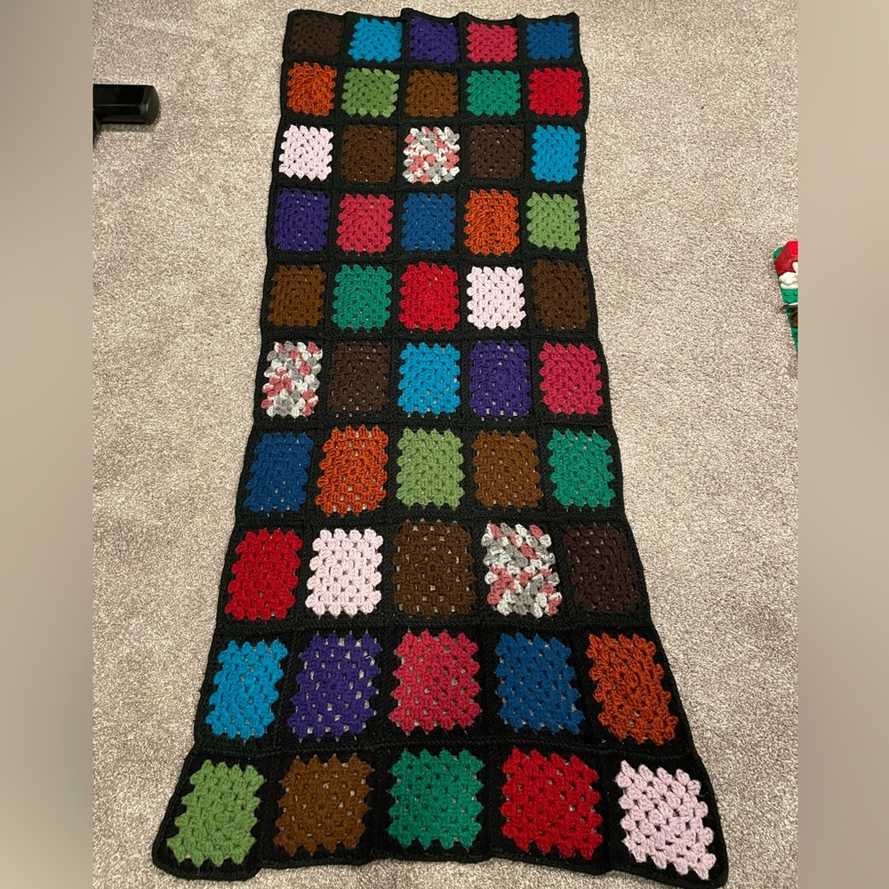 Hand knit blanket